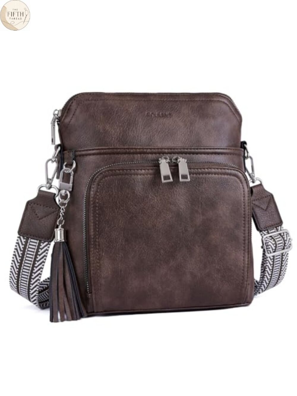Women's PU Leather Crossbody Wallet Bag RFID Tassel Travel Purse